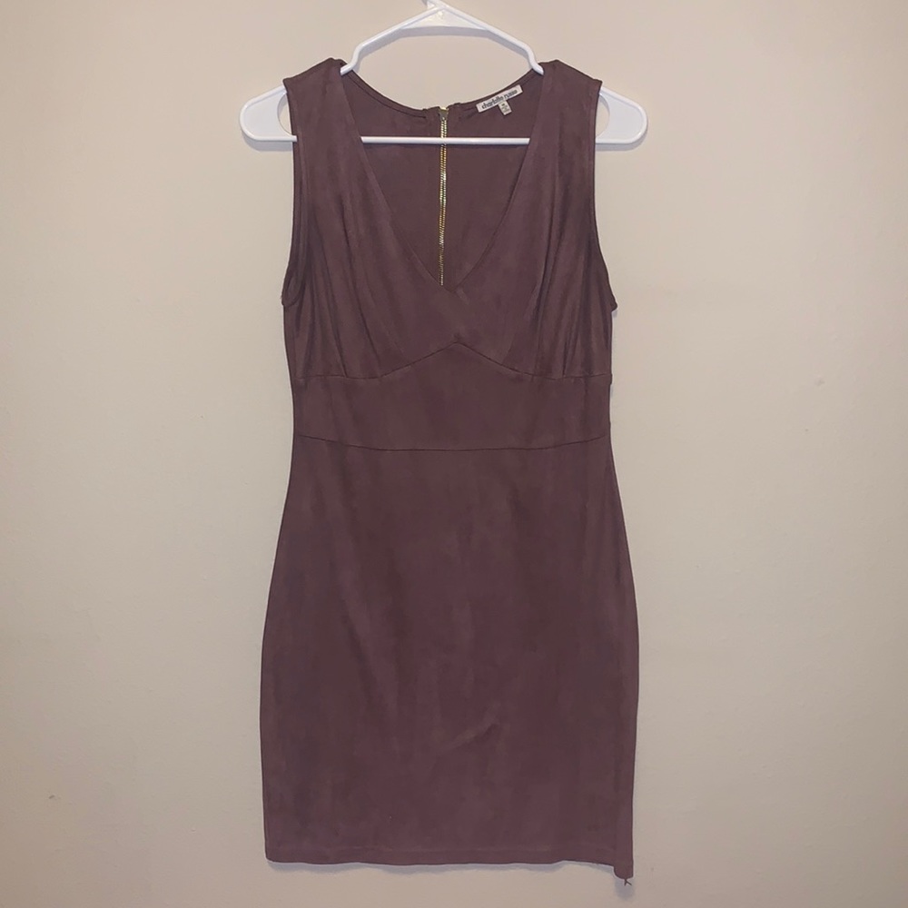 Charlotte Russe Suede Mauve Dress